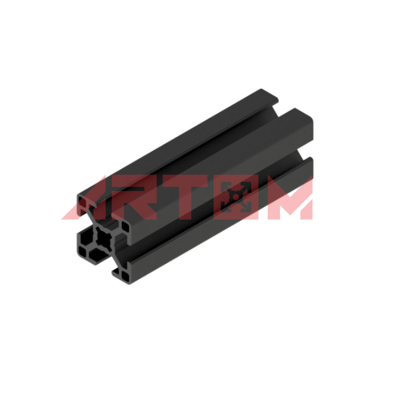 Profil aluminiowy konstrukcyjny czarny 30x30 [rowek 8mm] AB