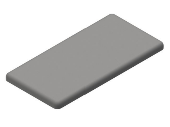 Zaślepka szara 40 x 80